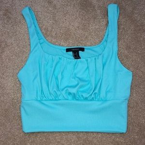 forever 21 ribbed bust cropped tank top